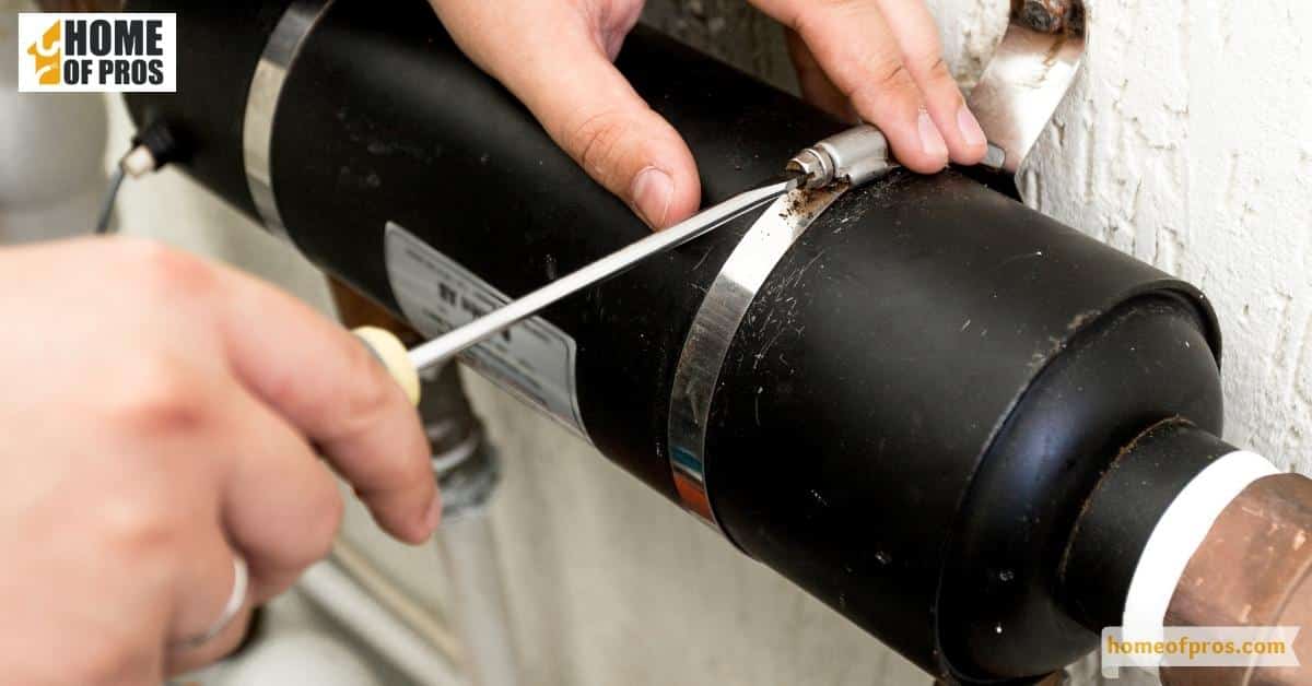 Connect the drain line to the T&P valve
