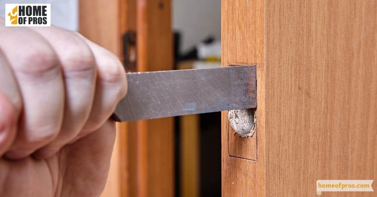 Cut the Doorknob Hole and Latch Hole