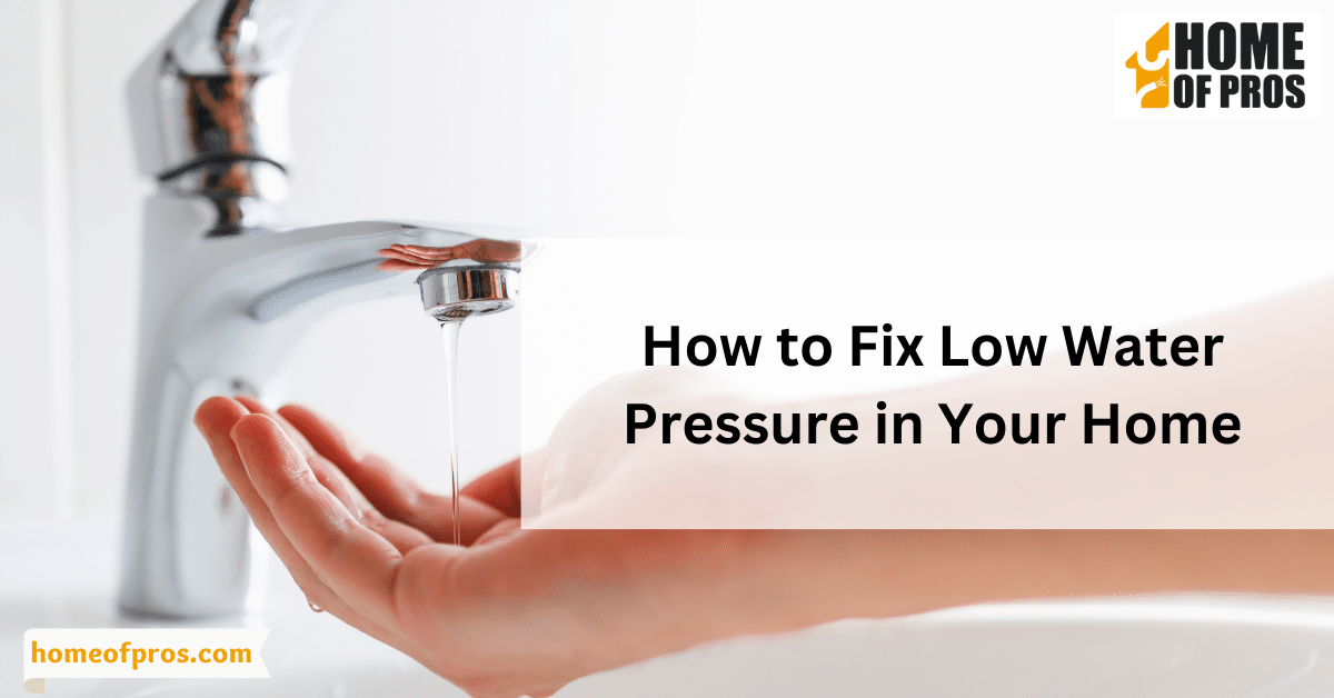 How to Fix Low Water Pressure in Your Home