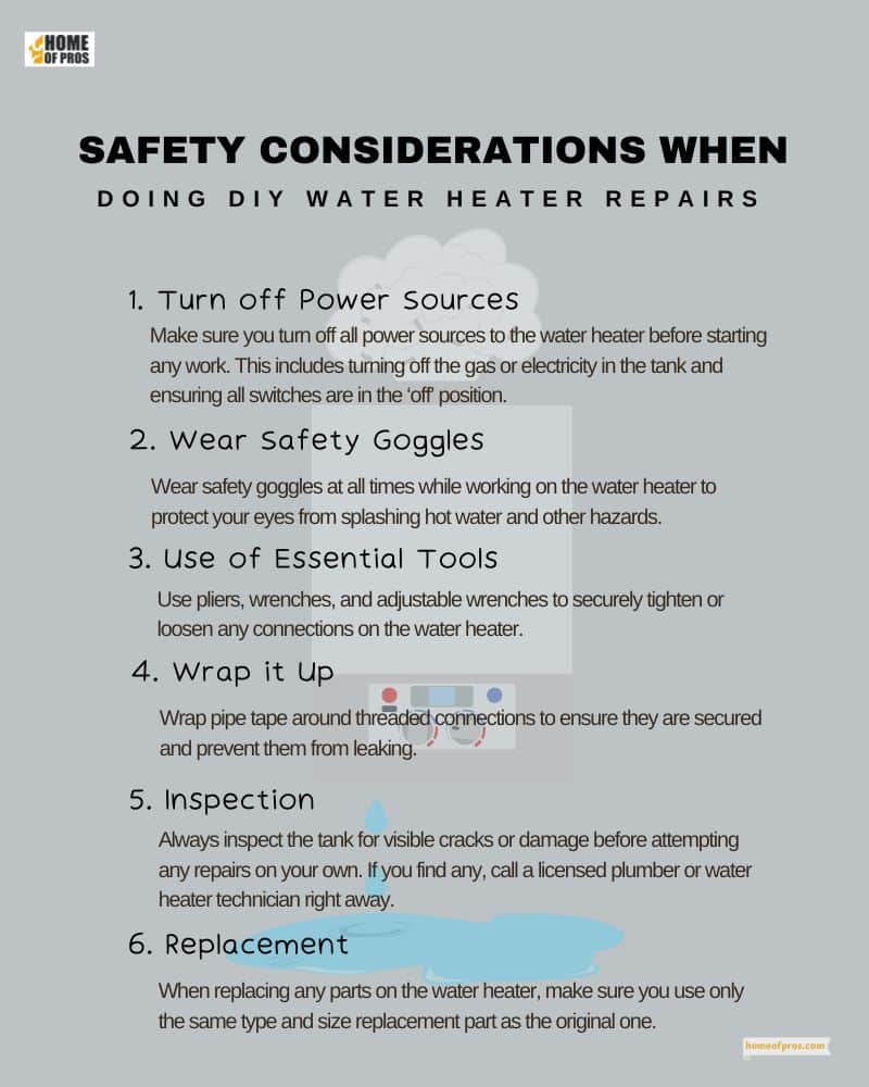 Safety Considerations When Doing DIY Water Heater Repairs