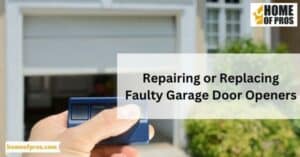 Repairing or Replacing Faulty Garage Door Openers