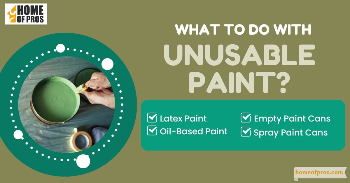 What to do with unusable paint?